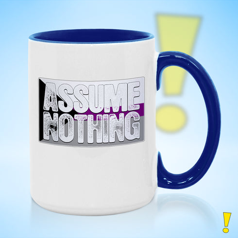 Assume Nothing Demisexual Pride Flag Color Accent Mug